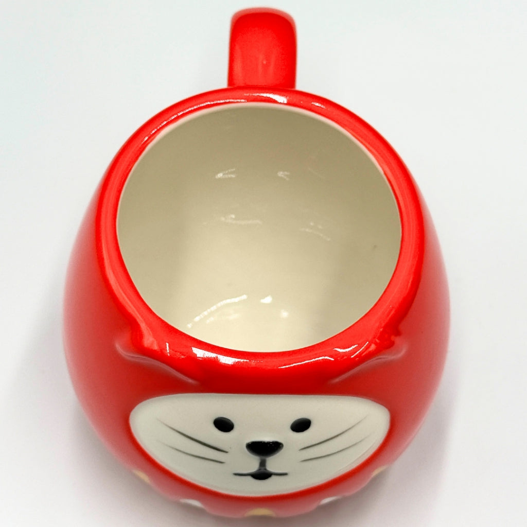 Lucky Color Fortune Cat Daruma Mug - Japanese Handmade Ceramic