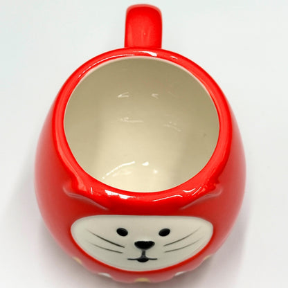 Lucky Color Fortune Cat Daruma Mug - Japanese Handmade Ceramic
