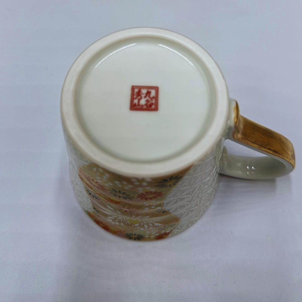 Traditional Japanese Crafts [Kutani Ware] Mug, Cloisonné Kinkazume, Tea Bowl, Chaware