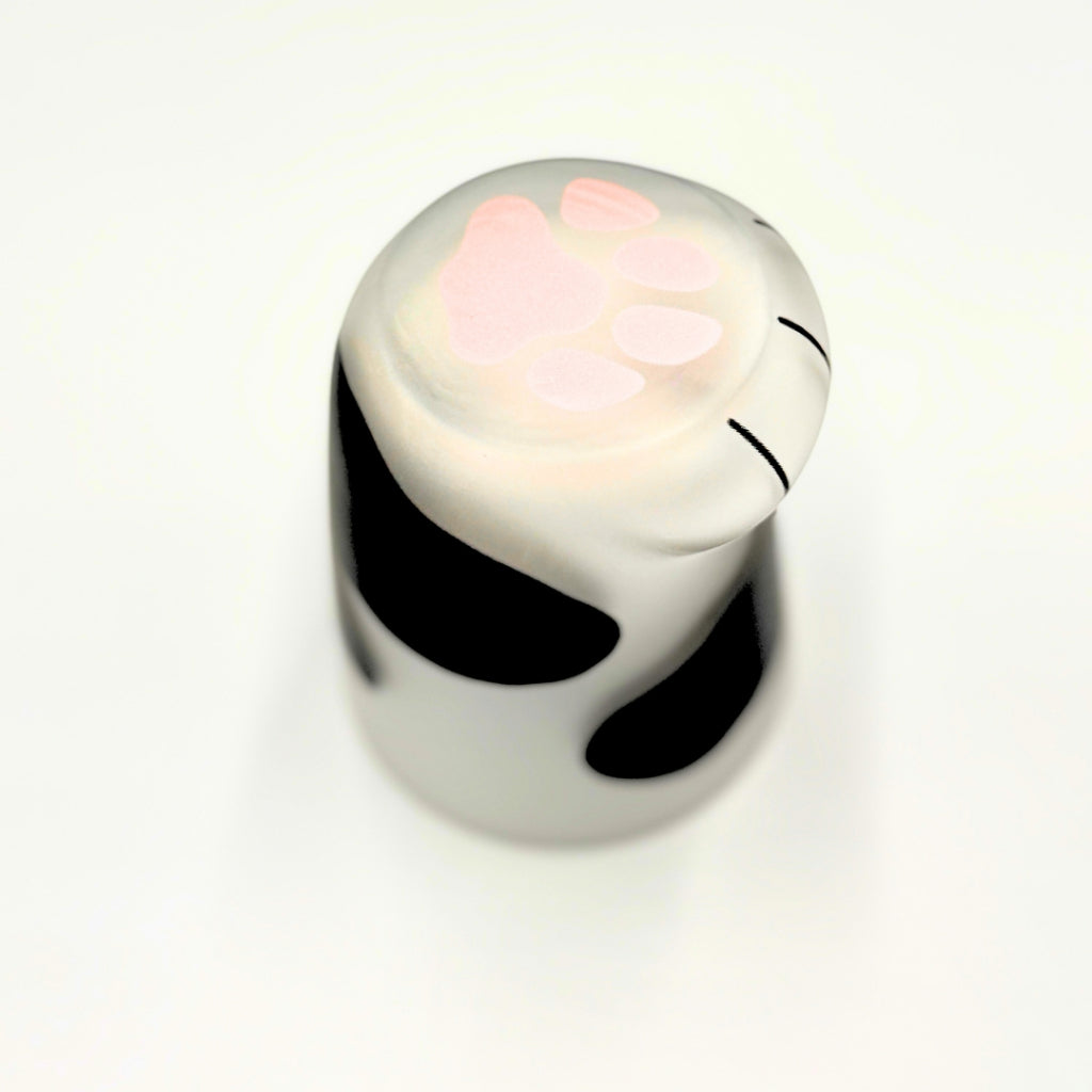 Made in Japan Glass Cup 300ml Coconeco Cup Kitten Cat Lover Cat Paw Parent and Child