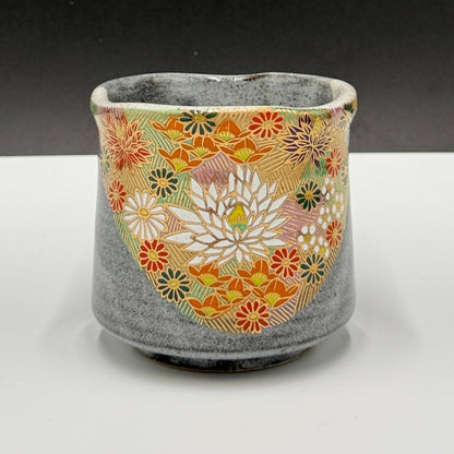 [Kutaniyaki] Teacup Kinkazume [Made in Japan] japanese Teacup yunomi chaware