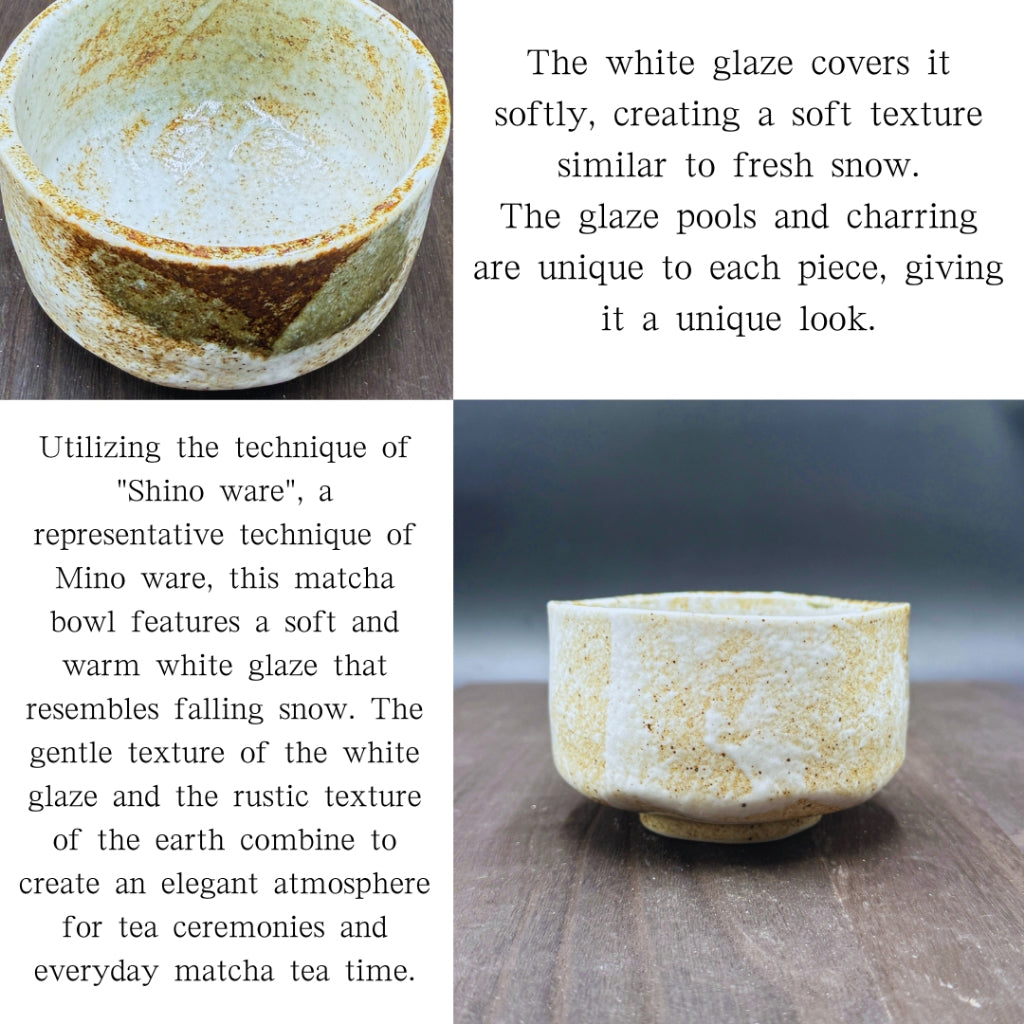 chaware Matcha bowl Yukishino matcha chawan made japan mino ware