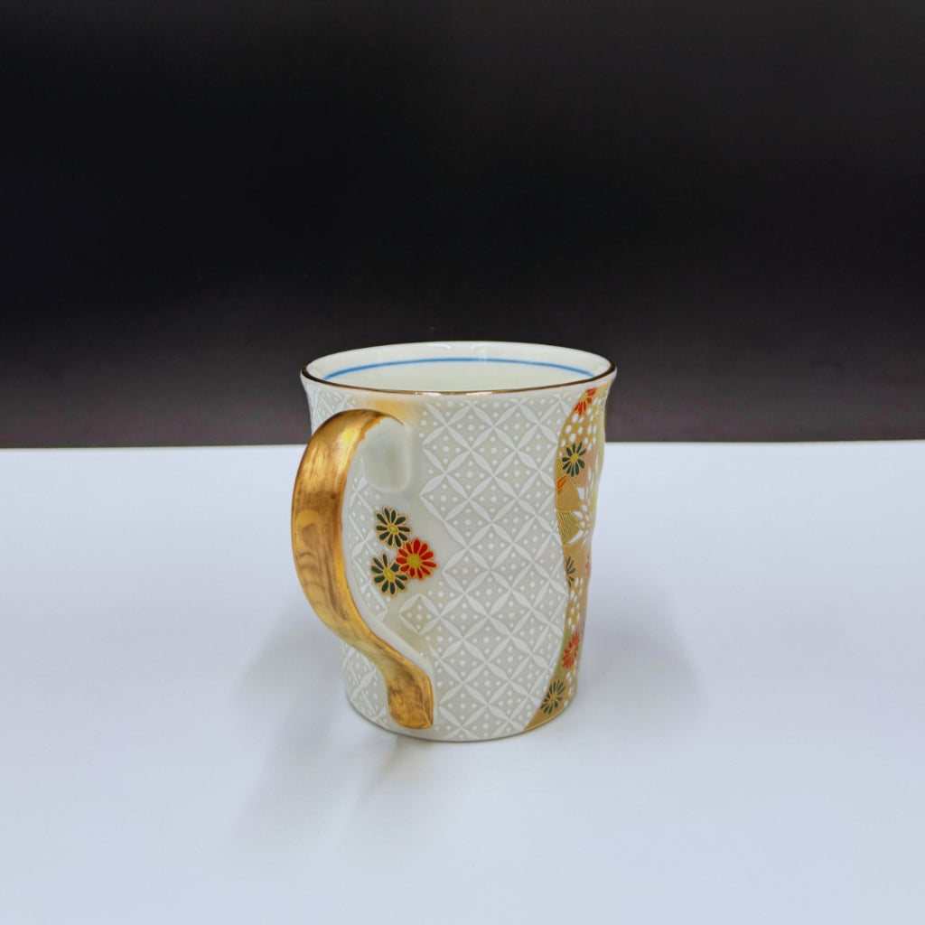Traditional Japanese Crafts [Kutani Ware] Mug, Cloisonné Kinkazume, Tea Bowl, Chaware