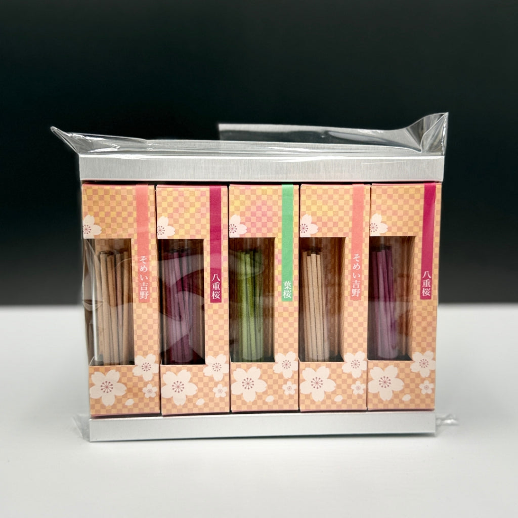 [Gift] Cherry Blossom Fukusa Wrapping/Incense Stick Set Spring