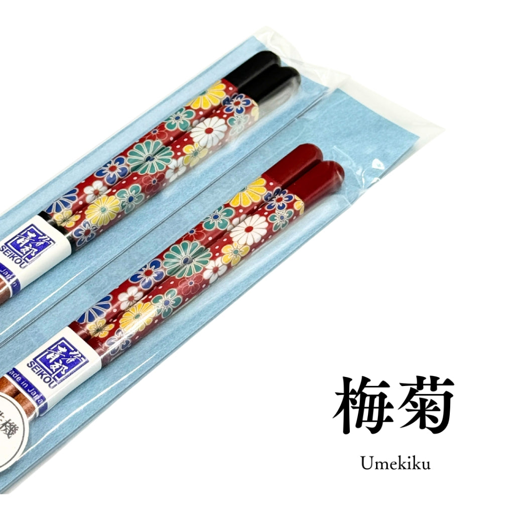 Kutani ware overglaze enamel × Wakasa lacquer chopsticks / Seikogama [Made in Japan] Series.1