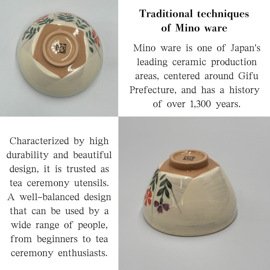Hazuki Nadeshiko Mini Matcha Bowl Mino Ware (Made in Japan)chaware,chawan