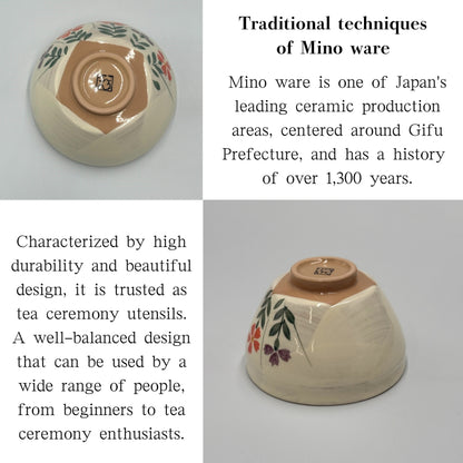 Hazuki Nadeshiko Mini Matcha Bowl Mino Ware (Made in Japan)chaware,chawan