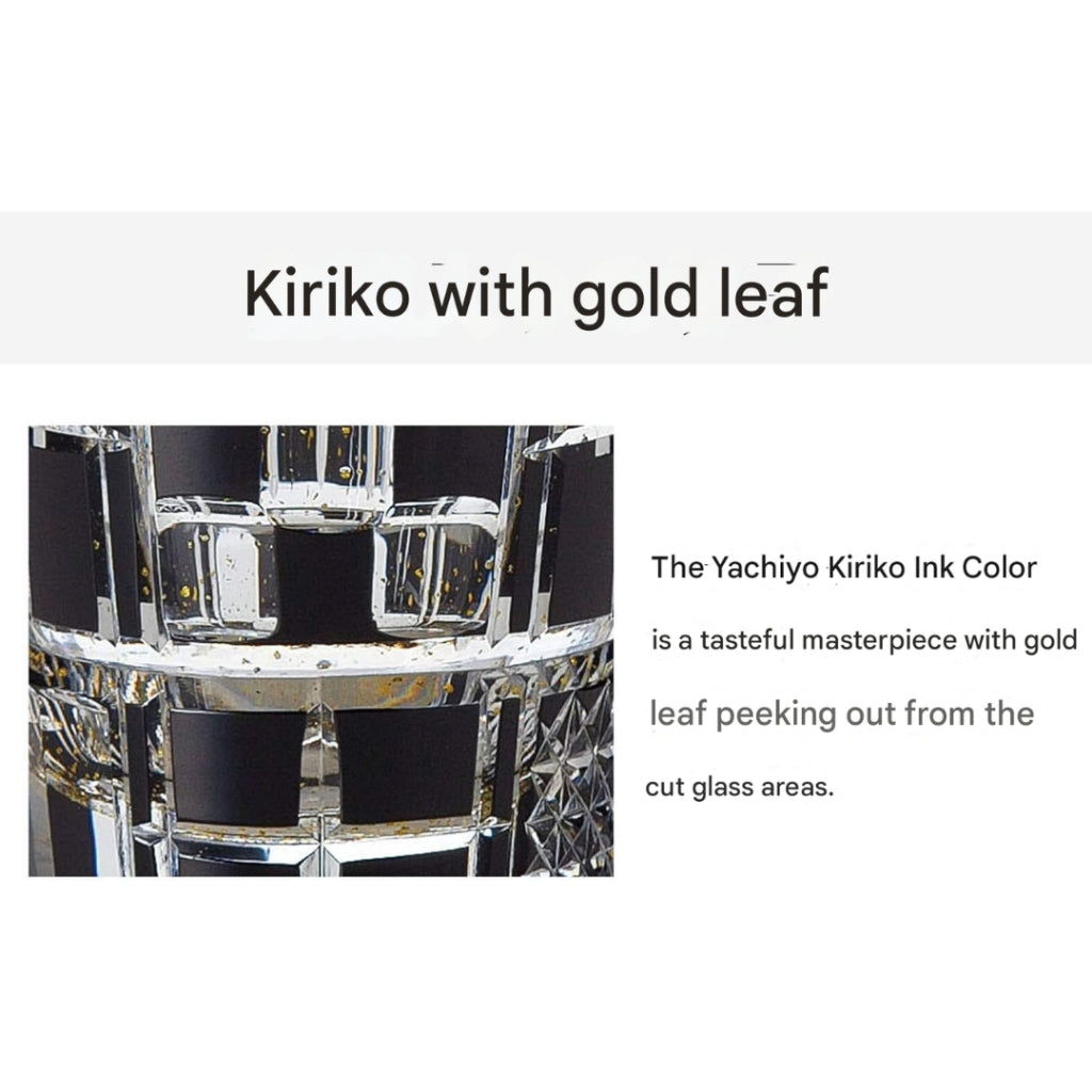 Toyo Sasaki Glass Yachiyo Kiriko On-the-Rock Ring Difference 255ml Made in Japan Comes in Wooden Box Shochu Glass Rock Glass Whiskey Glass Glass Cup Gift Present Gift for Respect-for-the-Aged Day Father's Day Mother's Day Birthday LSB19753SBK-C621