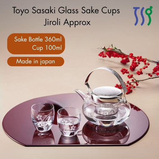 【made in japan】
Toyo Sasaki Glass Sake Cups, Jiroli Approx. 360ml, 100ml Sake Glass Collection, Made in Japan, G604-M74,