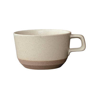 KINTO CLK-151 Wide Mug 400ml Beige, Microwave and Dishwasher Safe, 29526