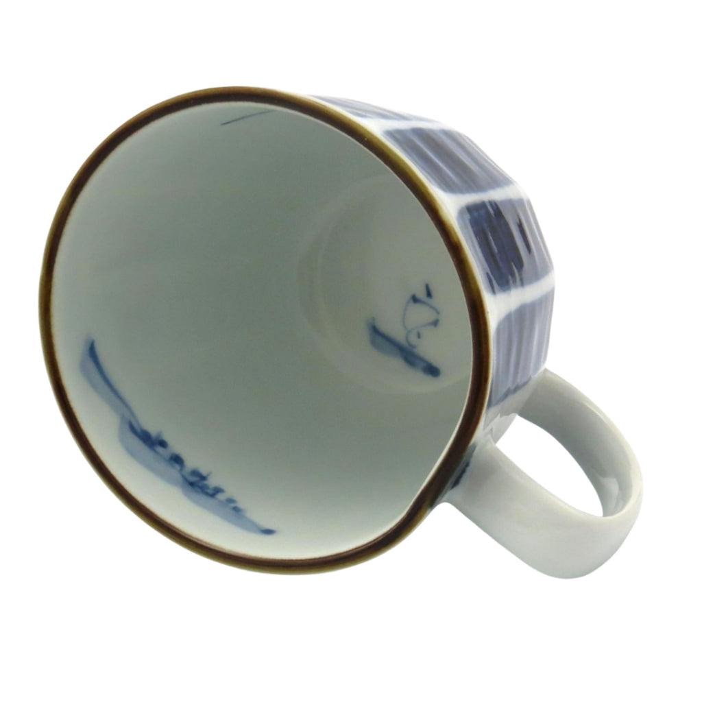 Hasami Porcelain Takayama Brush Stroke Water Design Mug and Teapot Set