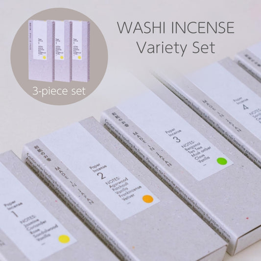 【made in japan】
WASHI INCENSE Variety Set - Aromatic Paper Incense with Clips (30 Sheets Each)