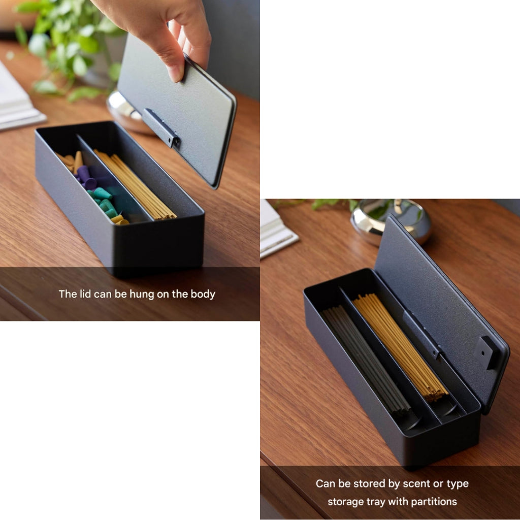 Yamazaki Tower Incense Holder and Storage Case (White & Black)