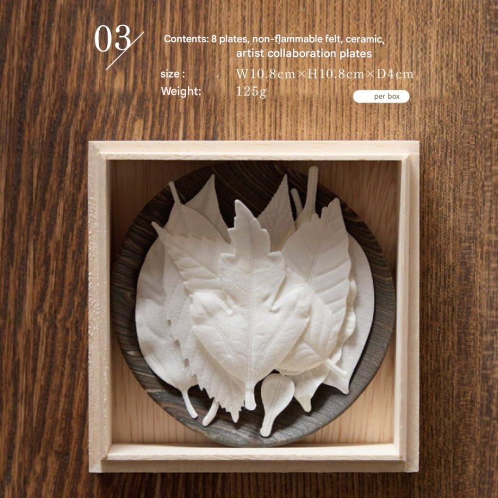 made in japan,
Kounjudo HA KO 03 Paper Incense with 8 Unique Scents (8 Sheets) - Includes Fireproof Mat and Incense Holder, Leaf Design, Paper Incense Sticks, Home Fragrance Solution.