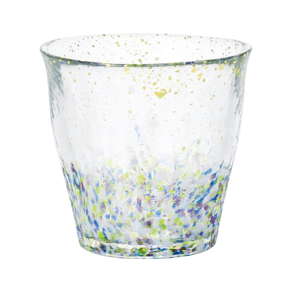 ADERIA Tsugaru Glass Ice Flower Gold Leaf Rock Glass Droplet 300ml Made in Japan with Dedicated Wooden Box Highball Whiskey Beer Sake Shochu Stylish Brandy Beer Gift for Women Mother's Day Father's Day Couples Men Housewarming Wedding Greeting Petit Retir