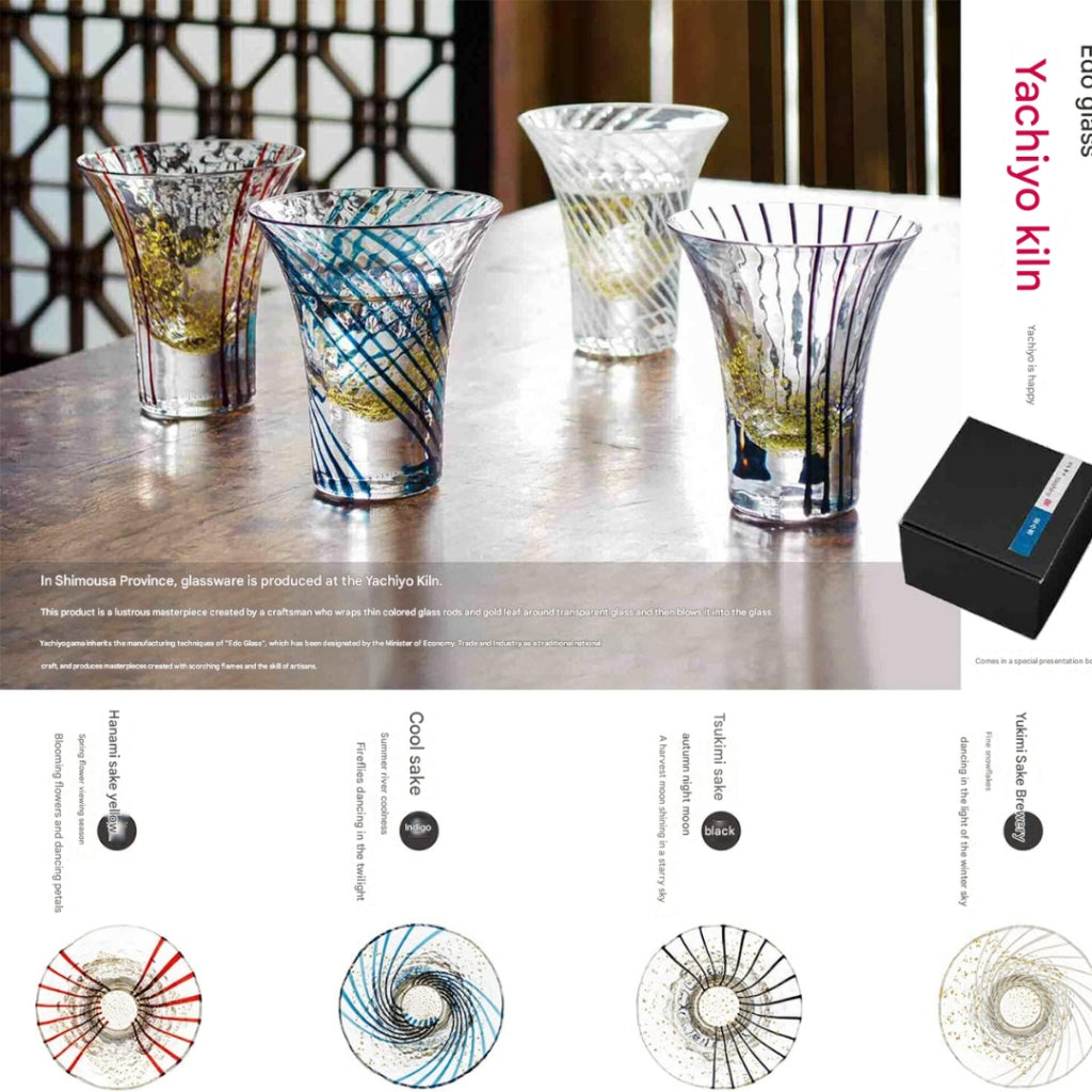 【made in japan】
Higashi-Yon Sasaki Glass Edo Glass Yachiyo Kiln Sake Cup Hanami Sake 85ml Made in Japan Sake Glass Glass Cup Gift Present Father's Day Mother's Day Birthday 10360