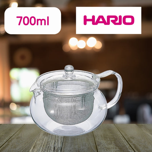 【Set Purchase】HARIO Tea Pot Chacha Round, Practical Capacity 700ml, Heat-Resistant Glass, Gift, Present CHJMN-70T + HARI