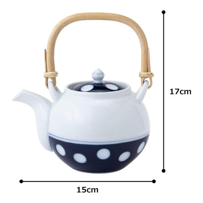 Polka Dot Pattern Medium Teapot - Hasami and Arita Ware Collection