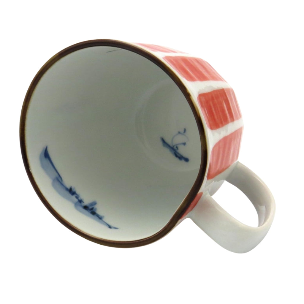 Hasami Porcelain Takayama Brush Stroke Water Design Mug and Teapot Set