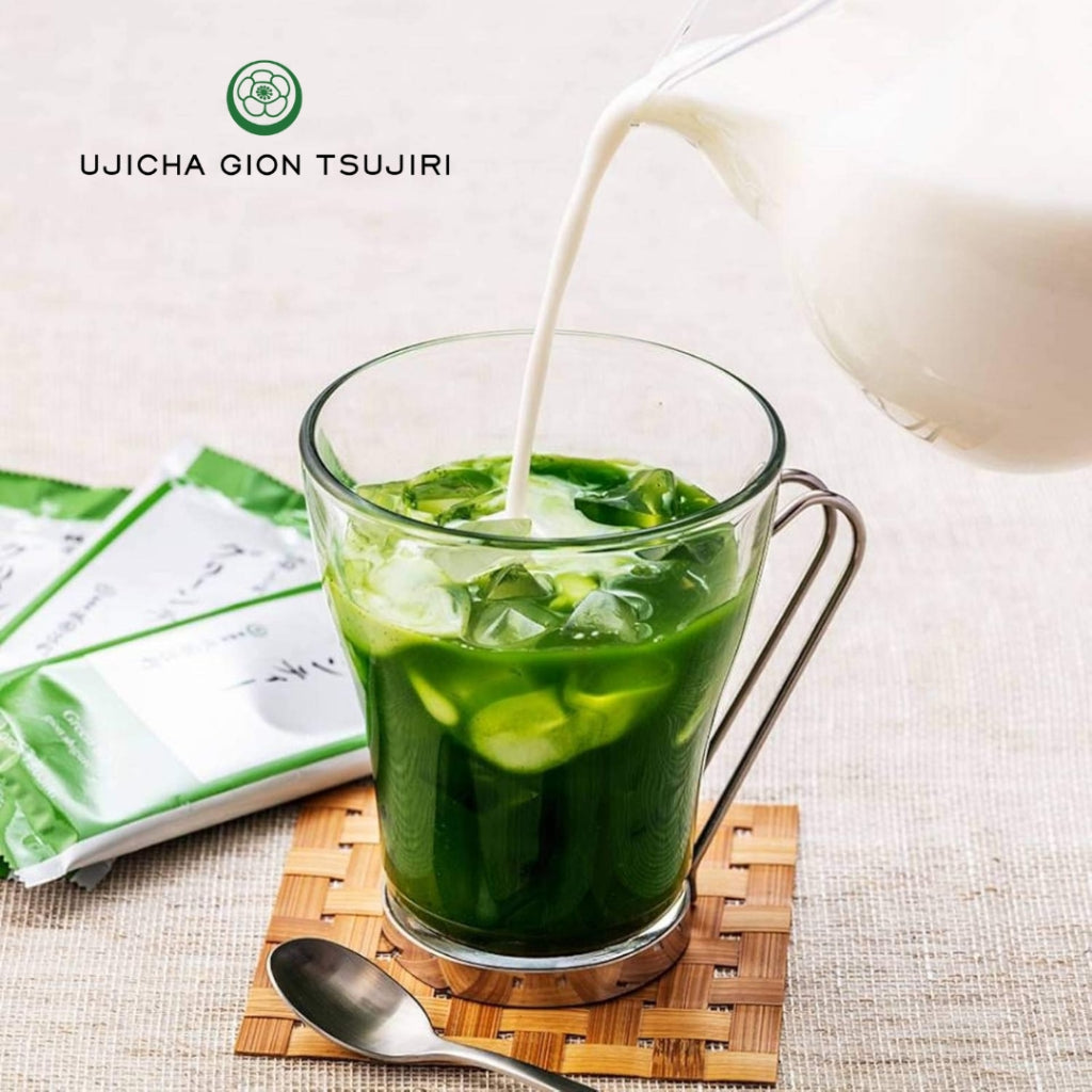 Gion Tsujiri Matcha and Hojicha Stick Powdered Tea Gift Set (Matcha 30g x 7 packs & Hojicha 20g x 10 packs) Kyoto Uji