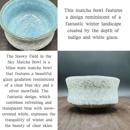 Sky Snowfield Matcha Bowl Mino Ware (Made in Japan) Traditional Crafts, Matcha Chawan