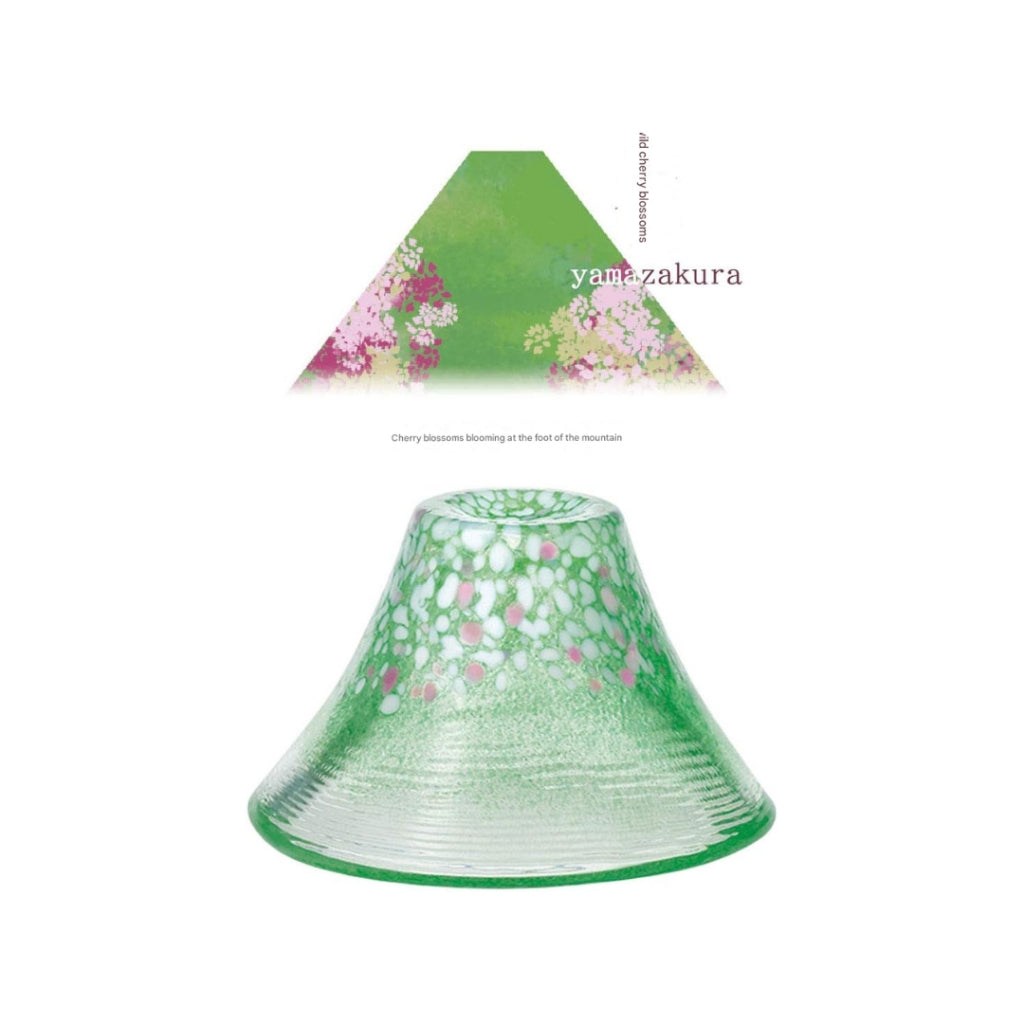 Toyo Sasaki Glass Shofukuhai (Lucky Cup) Sakura Fuji Yama Cherry Blossom 45ml Made in Japan Sake Cup Sake Glass Cup Mount Fuji Glass Gift Present for Respect for the Aged Day Father's Day Mother's Day Birthday WA531