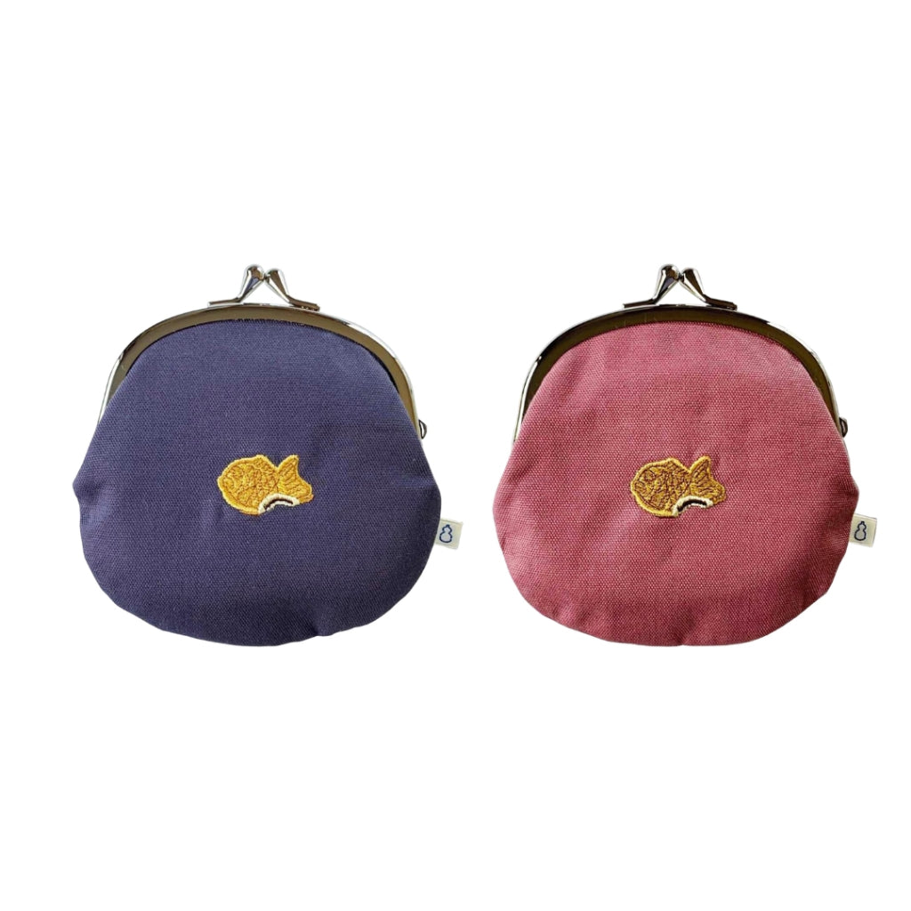 Kyoyu Made in Japan Embroidered Fabric Coin Purse - 12×11.5cm (3.3寸) - Available in Various Designs