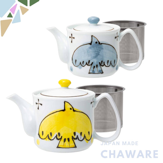 Japanese Hasami Pottery Teapot with Super Stainless Steel Strainer - 325ml & 500ml Variants, Aile El Collection, Made in