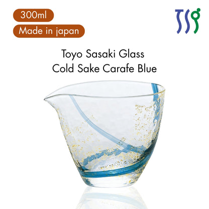 【made in japan】
Toyo Sasaki Glass Cold Sake Carafe Blue 300ml, Pouring Style, Edo Glass, Yachiyo Kiln, Made in Japan, 63