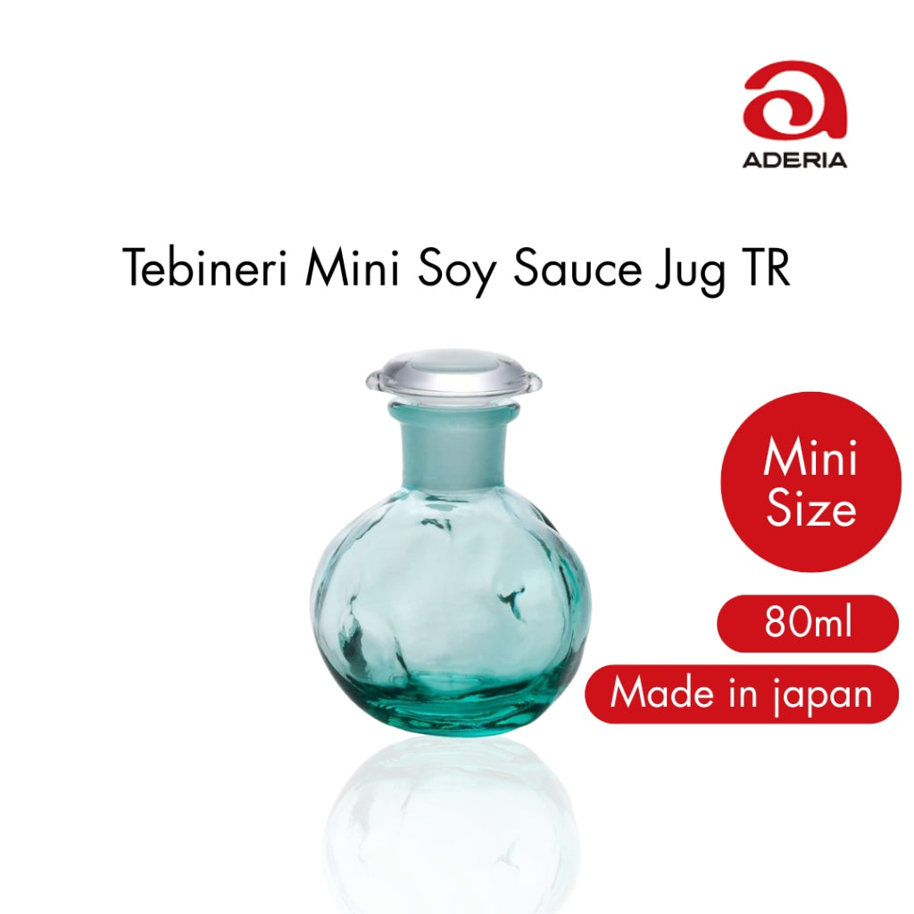 ADERIA Tebineri Mini Soy Sauce Dispenser TR 80ml, Made in Japan, Comes in a Gift Box, Glass, Tabletop Condiment Holder, 
