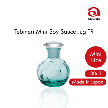 ADERIA Tebineri Mini Soy Sauce Dispenser TR 80ml, Made in Japan, Comes in a Gift Box, Glass, Tabletop Condiment Holder, 
