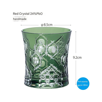 Toyo Sasaki Glass Yachiyo Kiriko Tumbler Kikkō Pattern 280ml Made in Japan Wooden Box Included Rocks Glass Shochu Glass Whiskey Glass Cup Gift Present Gifts for Respect for the Aged Day Father's Day Mother's Day Birthday LS19590SCG-C681