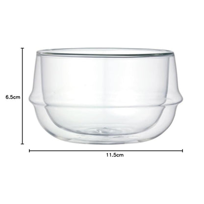KINTO KRONOS Double Wall Soup Bowl 330ml Heat-Resistant Glass Microwave and Dishwasher Safe Gift Present 23110