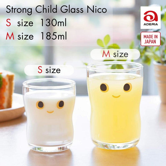 "ADERIA Niko Strong Glasses Gift Set - Clear, 130ml & 185ml, Japanese Made, Stylish Drinkware for Any Occasion"