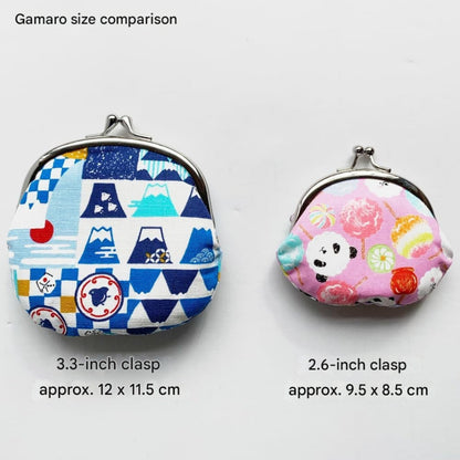 Kyoyu Japanese-Made Cat & Dog Coin Purse Pouch - 12x11.5cm, 3.3in, Cotton, Cute Design, Traditional Japanese Goods, Lucky Charm