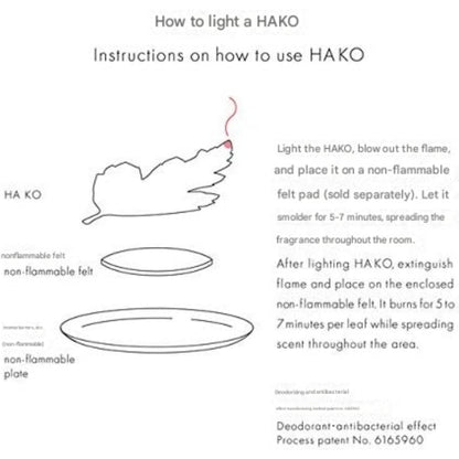 【made in japan】
HAKO Paper Incense - Black Leaf - 6 Sheets - Kunjyudo Japan - Aromatherapy Assortment
