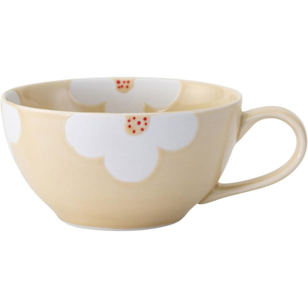 Hasami Porcelain Large Mug - Botanical Design, Approximately 400ml Capacity