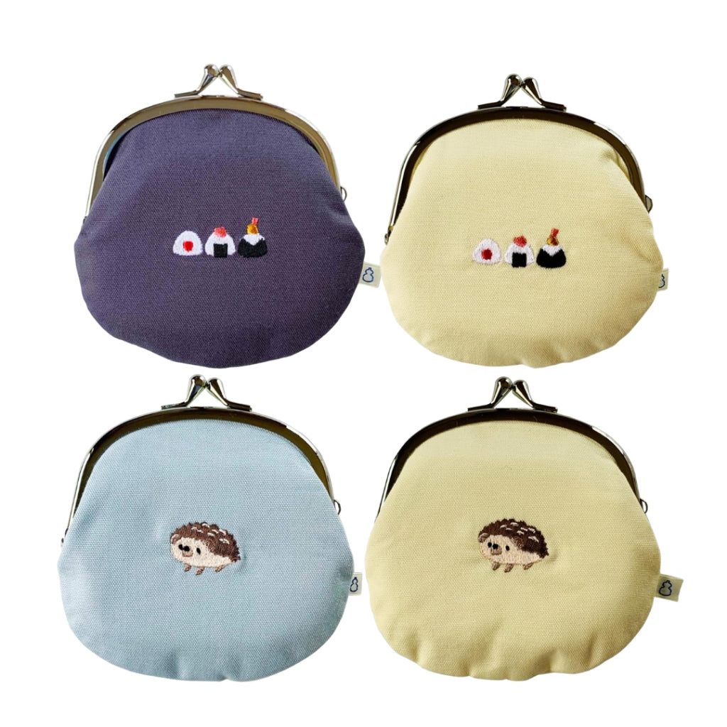 Kyoyu Made in Japan Embroidered Fabric Coin Purse - 12×11.5cm (3.3寸) - Available in Various Designs