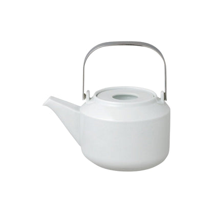 KINTO LT 600ml Teapot with Strainer - Dishwasher Safe, White/Black