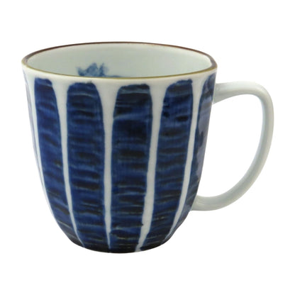 Hasami Porcelain Takayama Brush Stroke Water Design Mug and Teapot Set