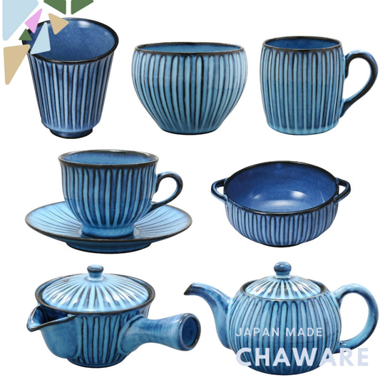 "Hasami-Yaki Rizaemon Kiln Blue Engraved Tableware Collection"