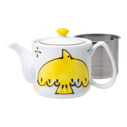 Japanese Hasami Pottery Teapot with Super Stainless Steel Strainer - 325ml & 500ml Variants, Aile El Collection, Made in Japan