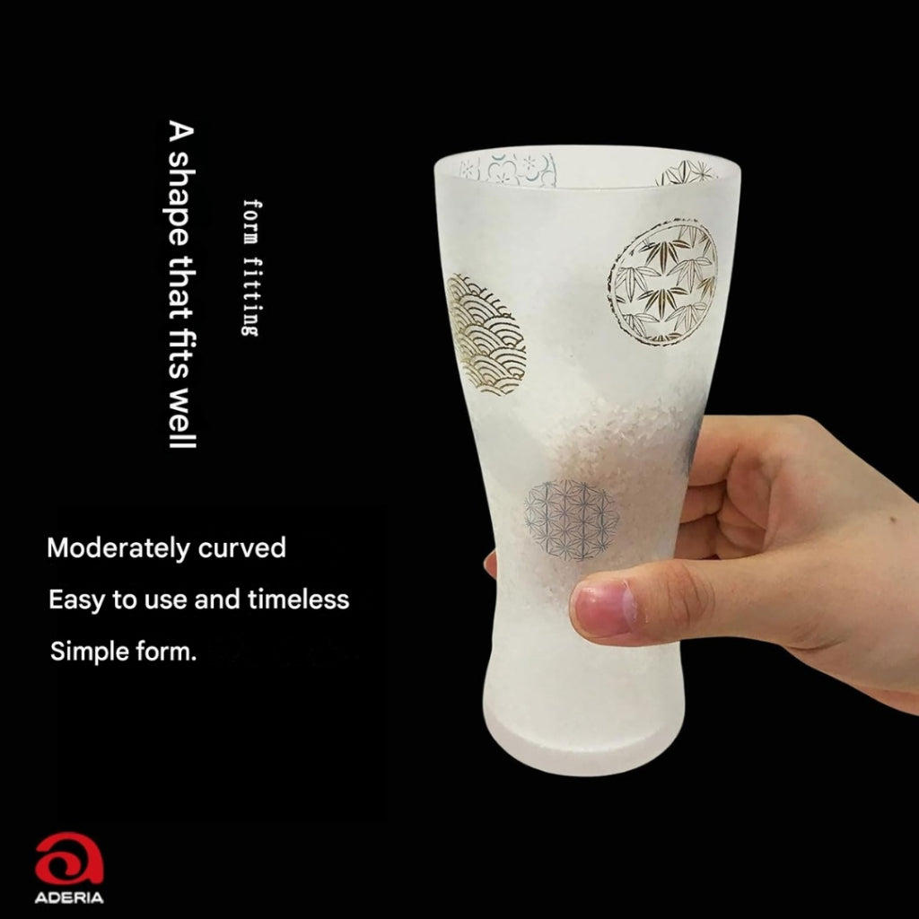 ADERIA Beer Glass Premium Round Pattern Beer M Pair Set 310ml Made in Japan Gift Box Stylish Craft Pilsner Gift for Women Mother's Day Tableware Father's Day Couples Men Housewarming Celebration Wedding Greeting Retirement Birthday Present Anniversary Gif