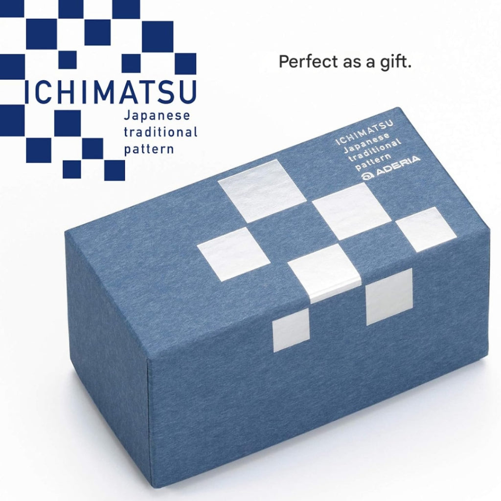 ADERIA Cup Pair Set Ichimatsu 60ml [ICHIMATSU/Sake Cup/Choko/Sake Glass] Gift Box Included Birthday Gift Present HS-578