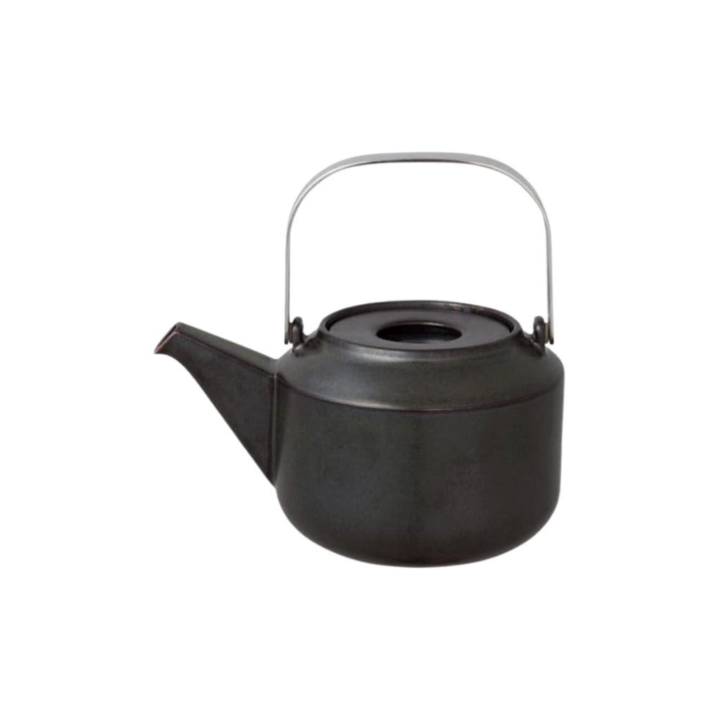 KINTO LT 600ml Teapot with Strainer - Dishwasher Safe, White/Black