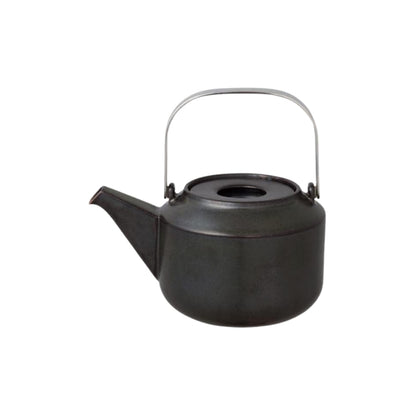 KINTO LT 600ml Teapot with Strainer - Dishwasher Safe, White/Black