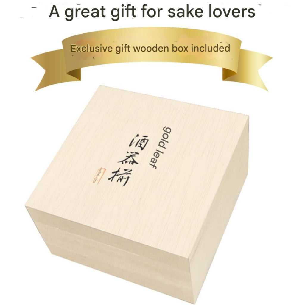 【made in japan】
EASTERN SASAKI GLASS Sake Glass Set with Gold Leaf, Made in Japan, Includes One 300ml Carafe and Three 80ml Glasses, G640-M60.