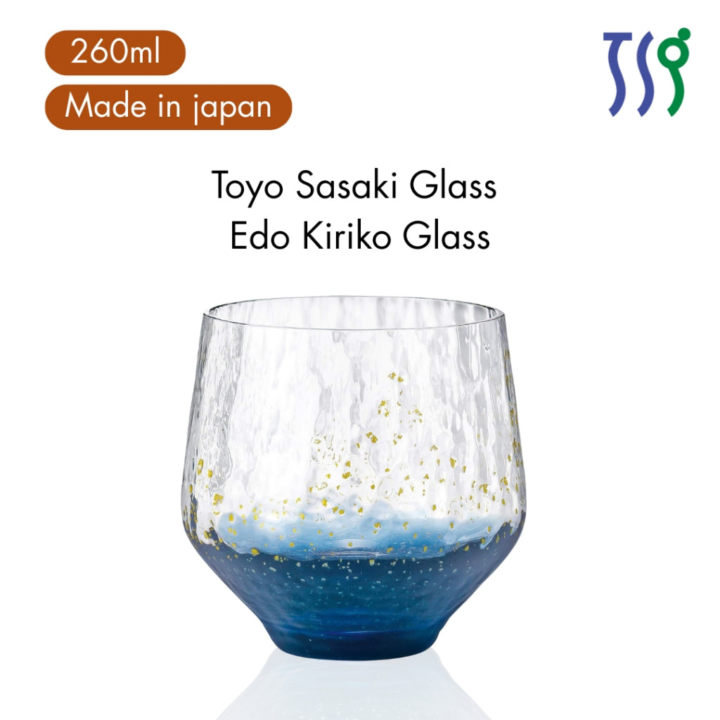 Toyo sasaki Glass Edo Glass Yachiyo Kiln Free Glass 260ml Made in Japan Rock Glass Tumbler Glass Cup Sake Glass Gift Pre