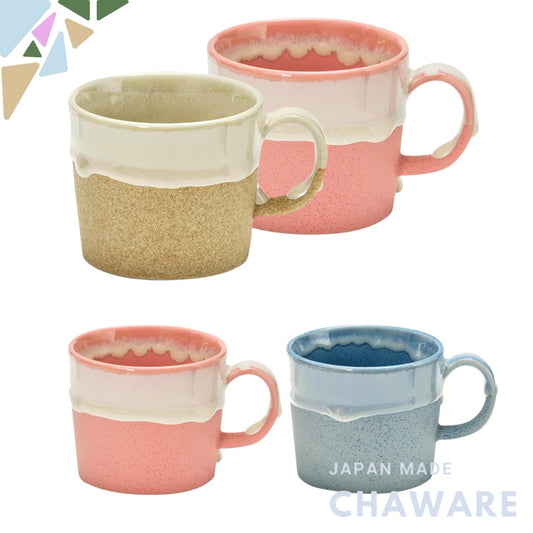 Mino Ware Cake Mug Set - Microwave & Dishwasher Safe - 230ml - Available in Brown & Pink