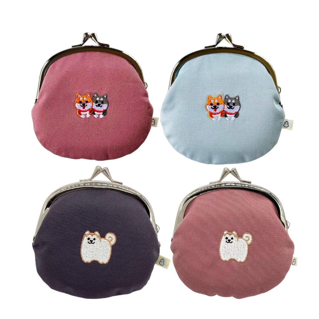 Kyoyu Made in Japan Embroidered Fabric Coin Purse - 12×11.5cm (3.3寸) - Available in Various Designs